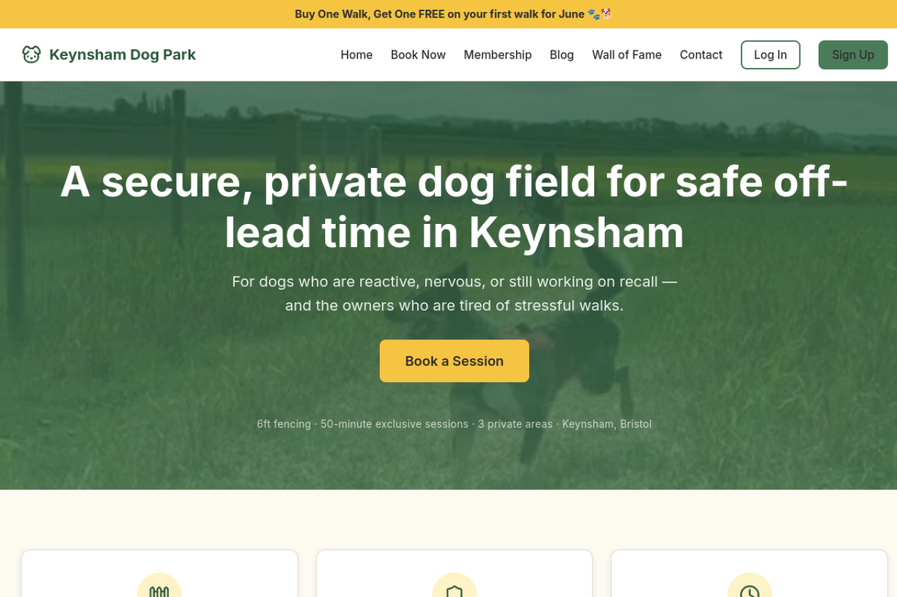 The Keynsham Dog Park website